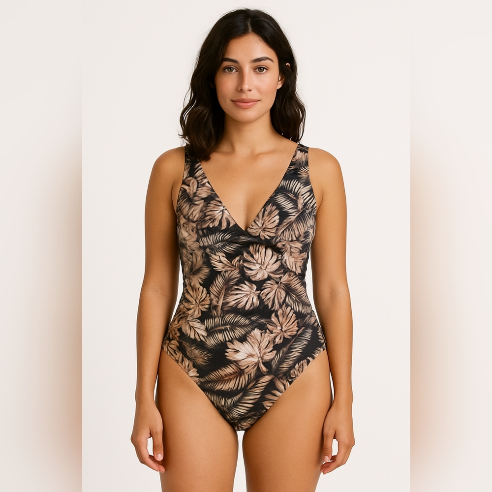 Hurley One Piece Hawaiian Floral Print Swimsuit